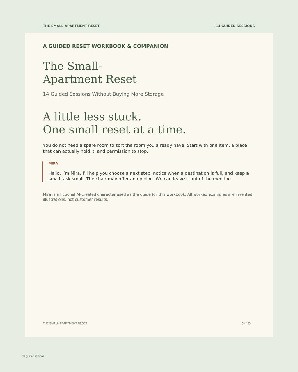 The Small-Apartment Reset cover: 14 guided sessions