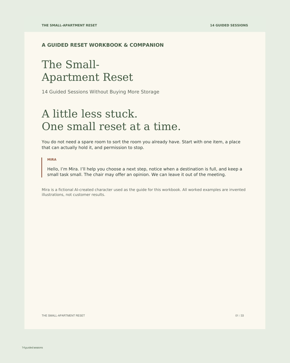 The Small-Apartment Reset cover: 14 guided sessions