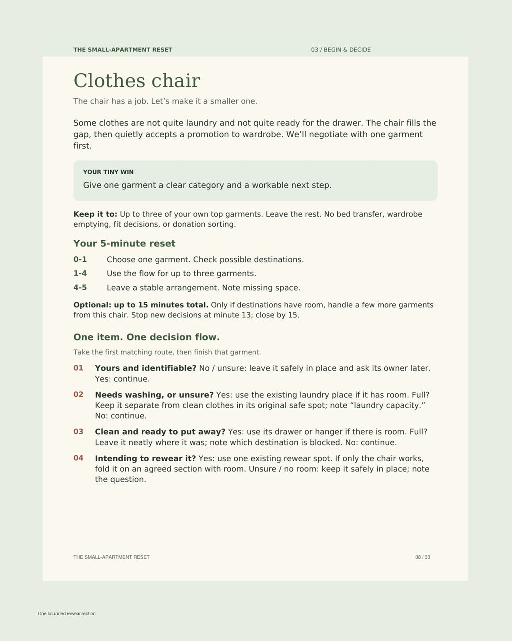 Session 03 Clothes Chair workbook preview