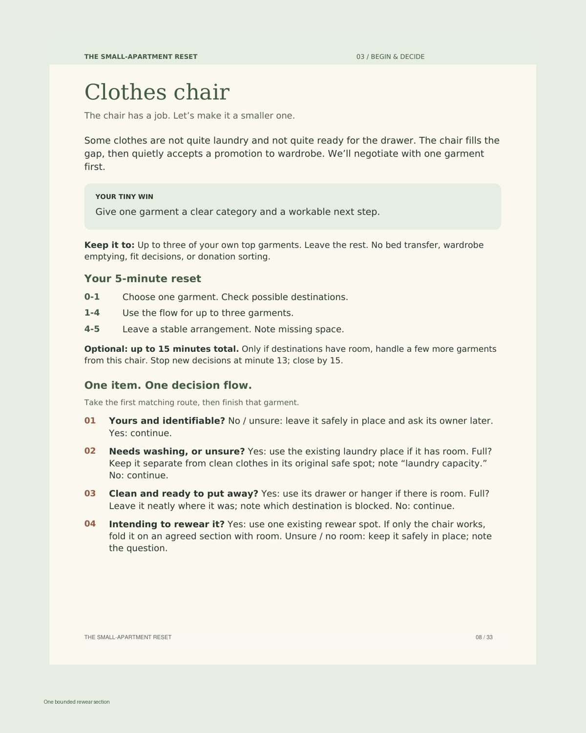 Session 03 Clothes Chair workbook preview